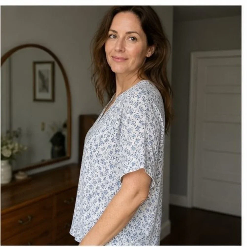 Sage V Neck Top